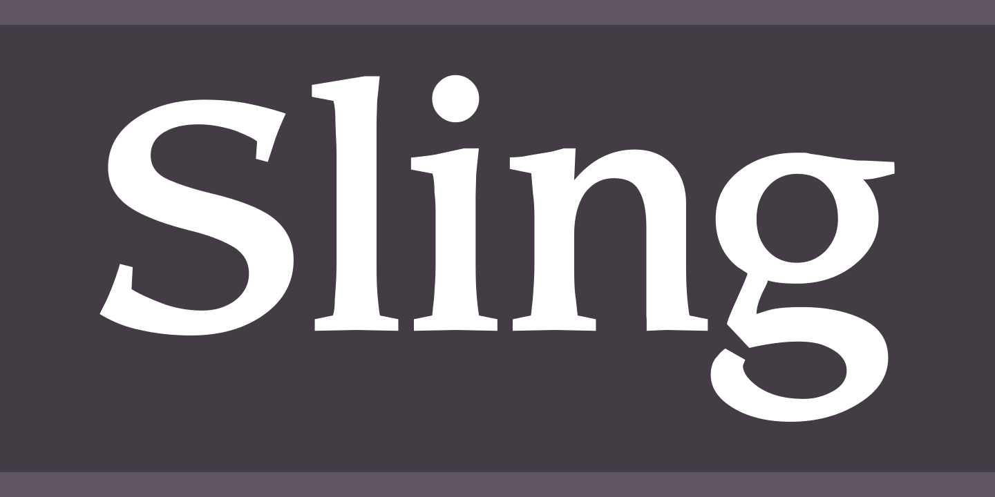 Schriftart Sling